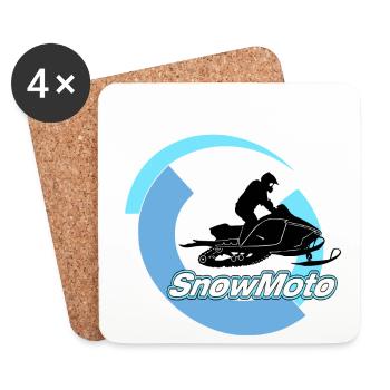 moto neige - Dessous de verre (lot de 4) - blanc - Devant
