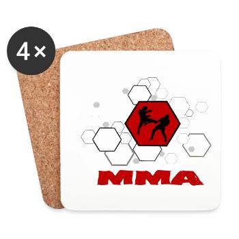 MMA - Untersetzer (4er-Set) - Weiß - Vorne