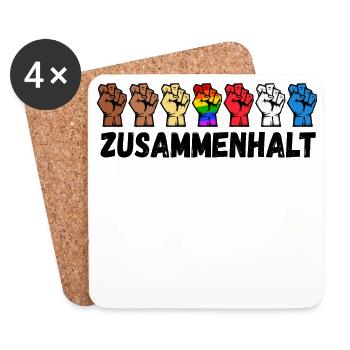 Droit Homosexuel LGBT Disant Relation Homo - Dessous de verre (lot de 4) - blanc - Devant