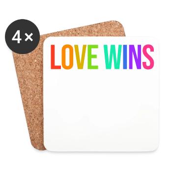 Chère déclaration Droits LGBT des lesbiennes gays - Dessous de verre (lot de 4) - blanc - Devant
