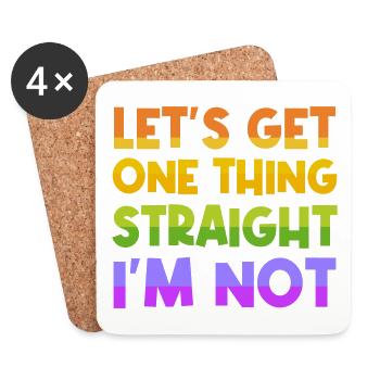 Sexualität Cool Lgbt Statement Homosexuell Stolz - Untersetzer (4er-Set) - Weiß - Vorne