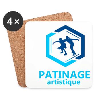 Figure skating - Coasters (set of 4) - white - Front