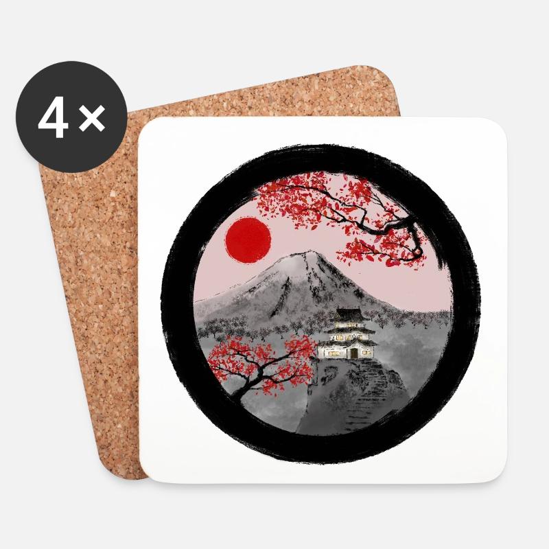 Arakurayama - Untersetzer (4er-Set) - Weiß