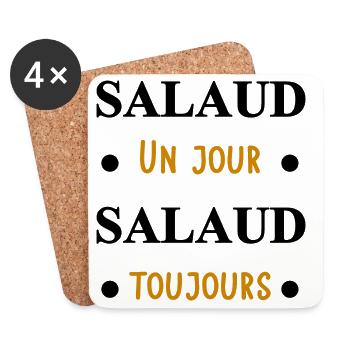 Salaud un jour Salaud toujours - Dessous de verre (lot de 4) - blanc - Devant