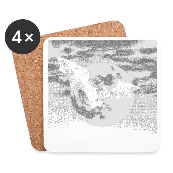 Le vampire - Dessous de verre (lot de 4) - blanc - Devant