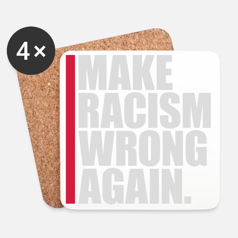make racism wrong again - Untersetzer (4er-Set) - Weiß