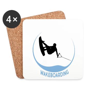 wakeboarding - Coasters (set of 4) - white - Front