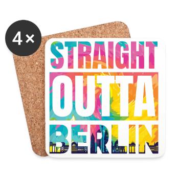 Direkt aus Berlin - Untersetzer (4er-Set) - Weiß - Vorne
