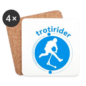 Trotirider - Untersetzer (4er-Set) - Weiß - Vorne