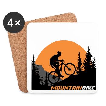 Mountain bike - Coasters (set of 4) - white - Front