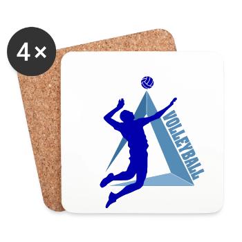 Volleyball - Coasters (set of 4) - white - Front