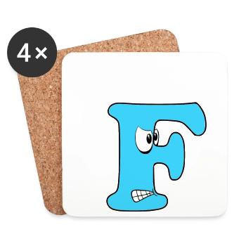 F - Coasters (set of 4) - white - Front