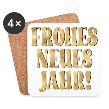 FROHES NEUES JAHR - 2027 - Untersetzer (4er-Set) - Weiß - Vorne
