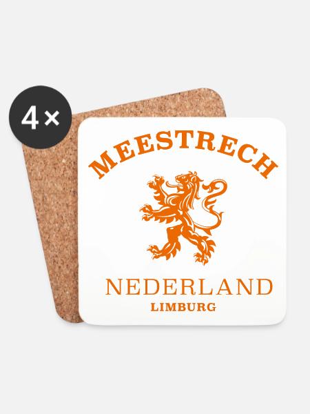 MEESTRECH Nederland Niederlande Netherlands - Untersetzer (4er-Set) - Weiß