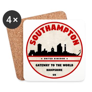 Southampton Gateway City Patch - Coasters (set of 4) - white - Front