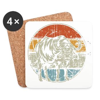 Millésime Buffalo - Dessous de verre (lot de 4) - blanc - Devant