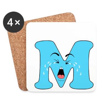 M - Coasters (set of 4) - white - Front