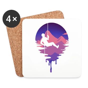 Climb lover - Coasters (set of 4) - white - Front