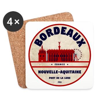 Bordeaux Port de la Lune Vintage - Dessous de verre (lot de 4) - blanc - Devant