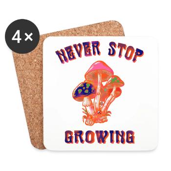 never stop white - Untersetzer (4er-Set) - Weiß - Vorne