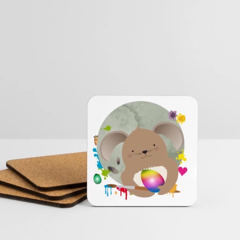 Painting cute Easter at Easter eggs Coasters (set of 4)
