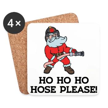 Professional Fire Brigade Statement Volunteer Fire Brigade - Coasters (set of 4) - white - Front