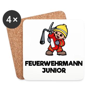 Feuerlöscher Brandschutz Feuerwehr Statement - Untersetzer (4er-Set) - Weiß - Vorne