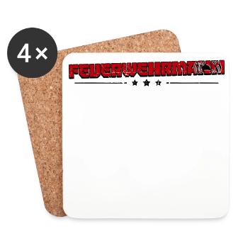 Firefighter Saying Fire brigade Professional fire brigade - Coasters (set of 4) - white - Front