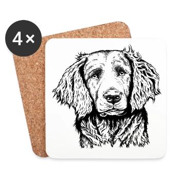 Quail Portrait - Coasters (set of 4) - white - Front