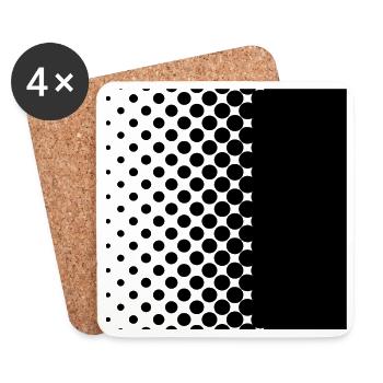 Black points - Untersetzer (4er-Set) - Weiß - Vorne