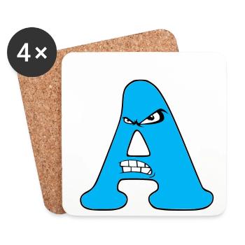 A - Untersetzer (4er-Set) - Weiß - Vorne