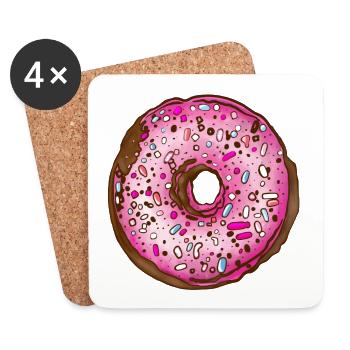 Donut - Untersetzer (4er-Set) - Weiß - Vorne
