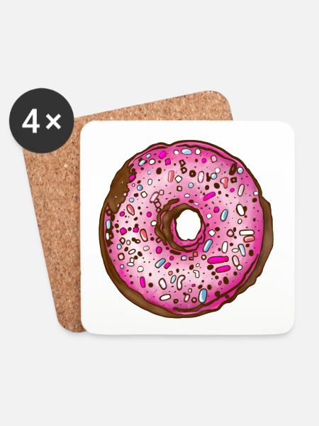 Donut - Untersetzer (4er-Set) - Weiß
