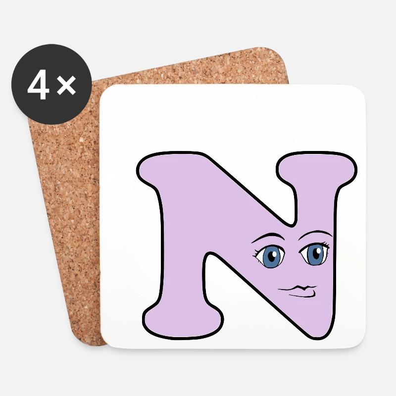 N - Untersetzer (4er-Set) - Weiß