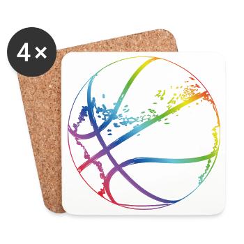 Basketball Sketch - Coasters (set of 4) - white - Front