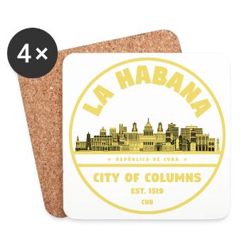 La Havane Ville des Piliers - Dessous de verre (lot de 4) - blanc - Devant