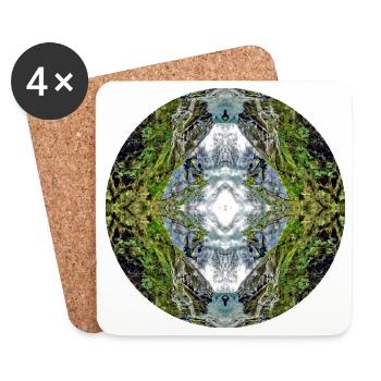 Nature Mandala Nouvelle-Zélande - Dessous de verre (lot de 4) - blanc - Devant