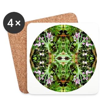 Nature Mandala Nouvelle-Zélande - Dessous de verre (lot de 4) - blanc - Devant