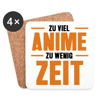 Japanisch Statement Nerdy Manga Anemi Otaku - Untersetzer (4er-Set) - Weiß - Vorne