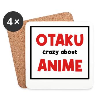 Déclaration Otaku Anemi Manga Culture Pop Geek - Dessous de verre (lot de 4) - blanc - Devant