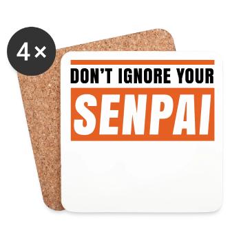 Pop Culture Japan Kanji Manga Anime Statement - Dessous de verre (lot de 4) - blanc - Devant