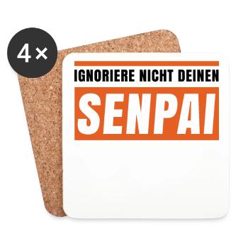 Manga Popkultur Statement Anime Asiatisch Kanji - Untersetzer (4er-Set) - Weiß - Vorne