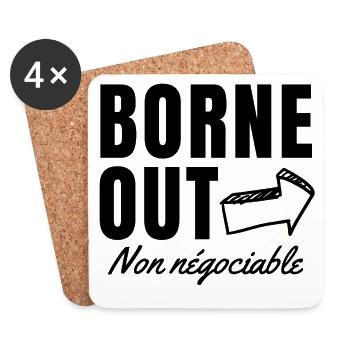 réforme des retraites, retraites, retraite - Dessous de verre (lot de 4) - blanc - Devant