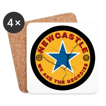 Blue Star Crack - Coasters (set of 4) - white - Front