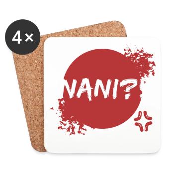 Anime Manga Citation Geek de la culture pop japonaise - Dessous de verre (lot de 4) - blanc - Devant