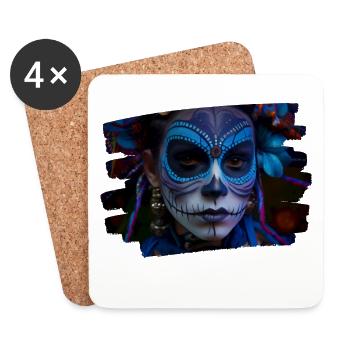 Tag der Toten | Día de Muertos | Mexiko - Untersetzer (4er-Set) - Weiß - Vorne