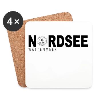 Nordsee - Untersetzer (4er-Set) - Weiß - Vorne