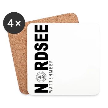 Nordsee - Untersetzer (4er-Set) - Weiß - Vorne