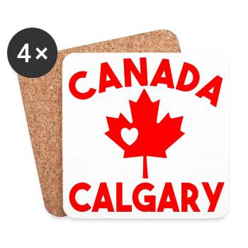 Kanada Calgary Alberta - Untersetzer (4er-Set) - Weiß - Vorne