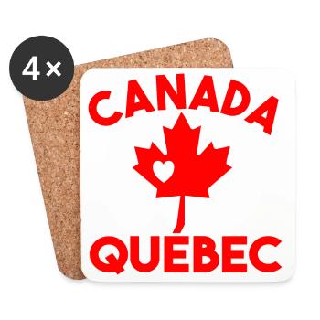 Kanada Québec - Untersetzer (4er-Set) - Weiß - Vorne